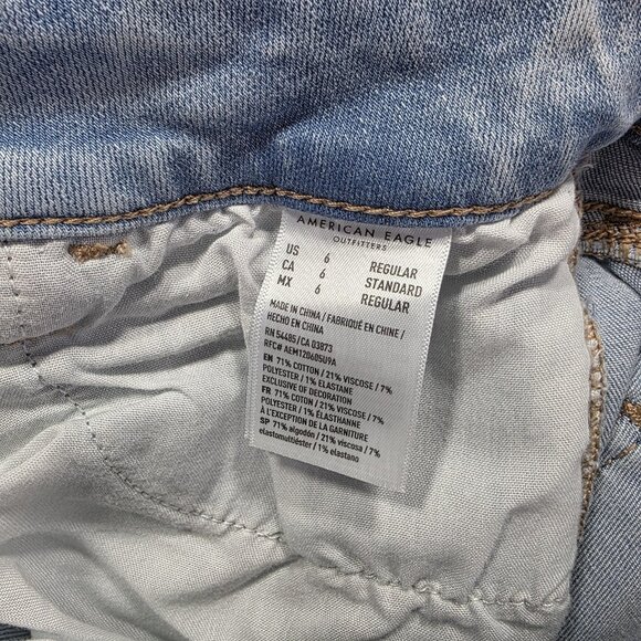 American Eagle Jeans Womens 6 28W Light Wash Hi-Rise Jegging Next Level Stretch - Picture 6 of 11